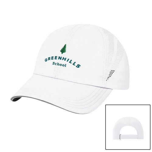  White Performance Cap - Primary Mark