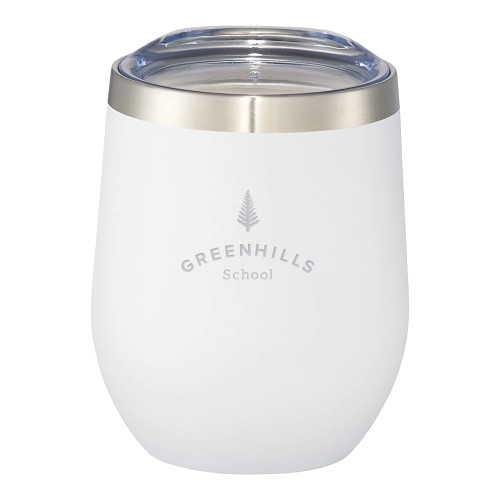  Corzo Vacuum Insulated White Cup 12oz - Primary Mark Engraved