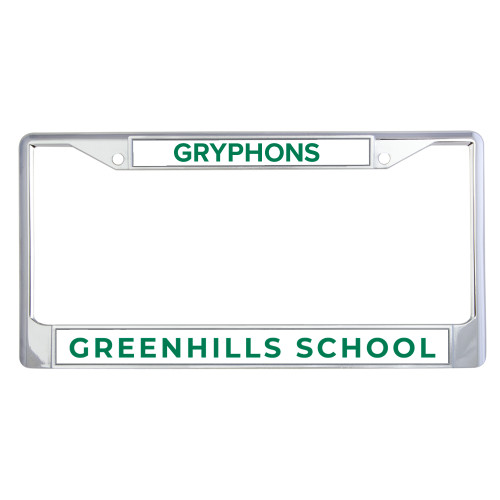  Metal License Plate Frame in Chrome - Arch. Wordmark