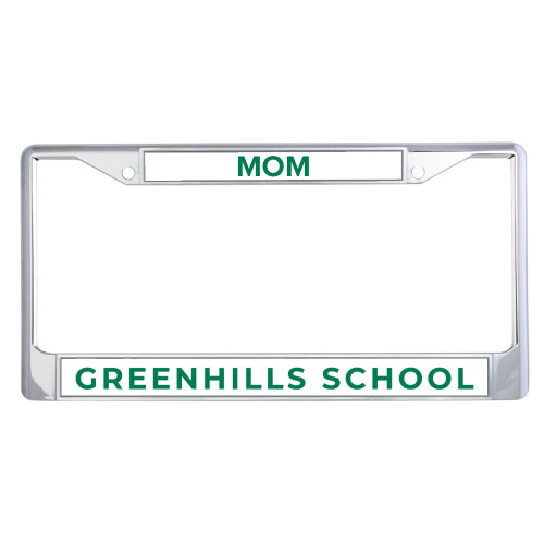  Mom Metal License Plate Frame in Chrome - Arch. Wordmark