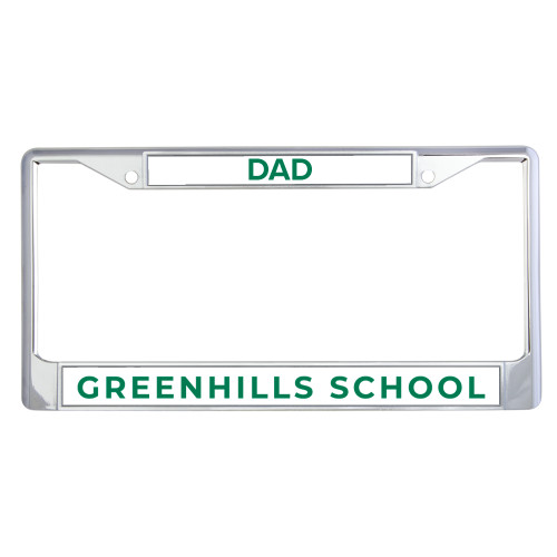  Dad Metal License Plate Frame in Chrome - Arch. Wordmark