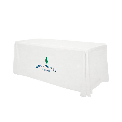  White 6 foot Table Throw - Primary Mark