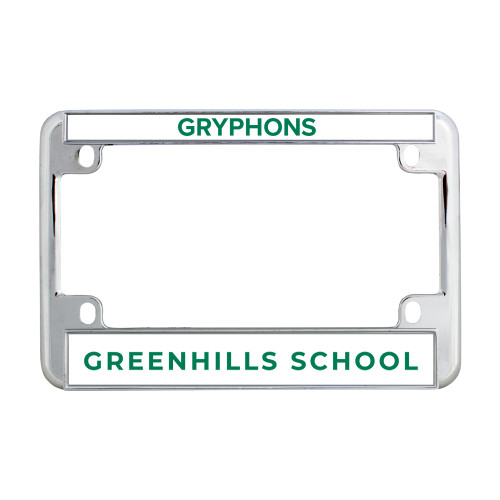  Metal Motorcycle License Plate Frame in Chrome - Arch. Wordmark