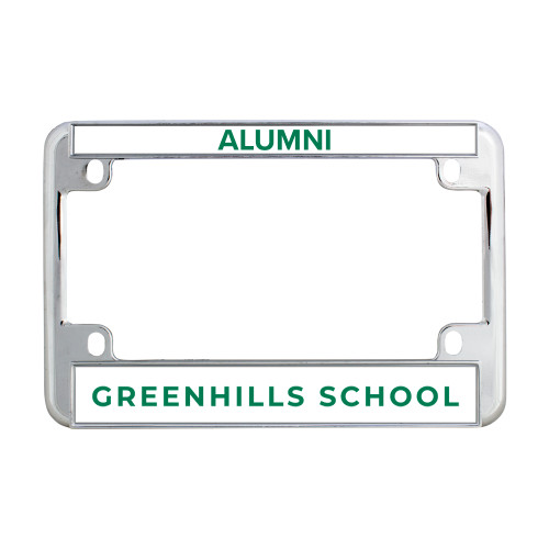  Metal Motorcycle License Plate Frame in Chrome - Arch. Wordmark