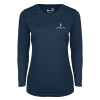 Thumbnail image for  Womens Navy Performance Long Sleeve V Neck Shirt