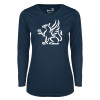 Thumbnail image for  Womens Navy Performance Long Sleeve V Neck Shirt