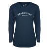 Thumbnail image for  Womens Navy Performance Long Sleeve V Neck Shirt