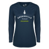 Thumbnail image for  Womens Navy Performance Long Sleeve V Neck Shirt