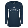 Thumbnail image for  Womens Navy Performance Long Sleeve V Neck Shirt