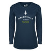 Thumbnail image for  Womens Navy Performance Long Sleeve V Neck Shirt
