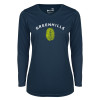 Thumbnail image for  Womens Navy Performance Long Sleeve V Neck Shirt