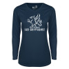 Thumbnail image for  Womens Navy Performance Long Sleeve V Neck Shirt