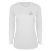 Thumbnail image for  Womens White Performance Long Sleeve V Neck Shirt