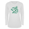Thumbnail image for  Womens White Performance Long Sleeve V Neck Shirt
