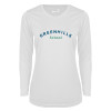 Thumbnail image for  Womens White Performance Long Sleeve V Neck Shirt