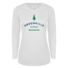 Thumbnail image for  Womens White Performance Long Sleeve V Neck Shirt