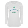 Thumbnail image for  Womens White Performance Long Sleeve V Neck Shirt
