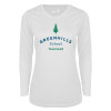 Thumbnail image for  Womens White Performance Long Sleeve V Neck Shirt