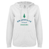 Thumbnail image for  ENZA Womens White V Notch Raw Edge Fleece Hoodie