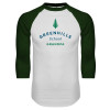 Thumbnail image for  White/Dark Green Raglan Baseball T Shirt