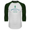 Thumbnail image for  White/Dark Green Raglan Baseball T Shirt
