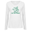 Thumbnail image for  Womens White Long Sleeve V Neck Tee