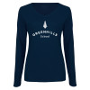 Thumbnail image for  Womens Navy Long Sleeve V Neck Tee