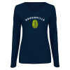 Thumbnail image for  Womens Navy Long Sleeve V Neck Tee