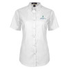 Thumbnail image for  Womens White Twill Button Up Short Sleeve
