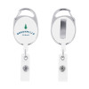 Thumbnail image for  White Oval Retractable Badge Holder w/Clip