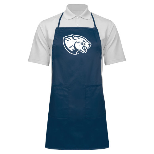  Full Length Navy Apron - Jaguar Head