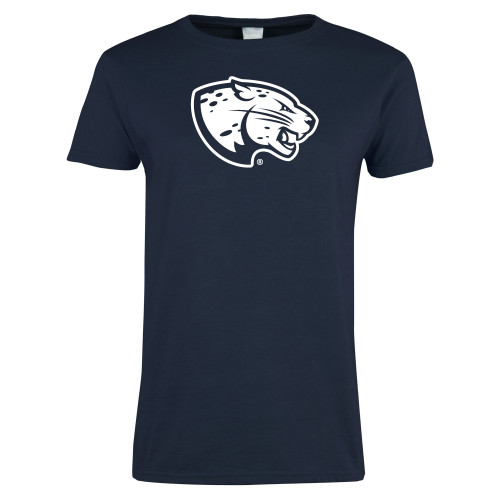  Womens Short Sleeve Navy Tee - Jaguar Head