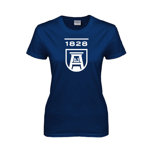  Womens Short Sleeve Navy Tee - University Mark 1828