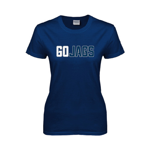  Womens Short Sleeve Navy Tee - Go Jags