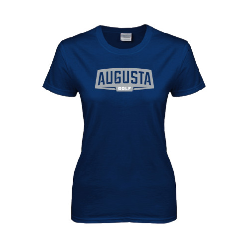  Womens Short Sleeve Navy Tee - Golf