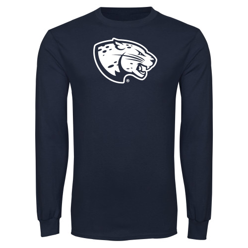  Navy Long Sleeve T-Shirt - Jaguar Head