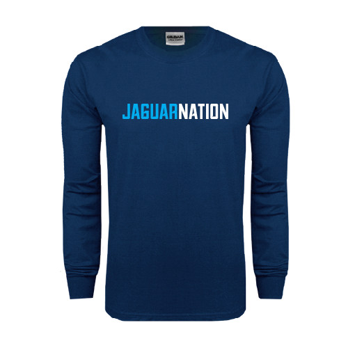  Navy Long Sleeve T-Shirt - Jaguar Nation