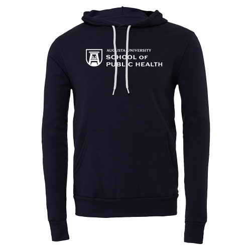  Bella + Canvas Navy Fleece Hood - School of Public Health
