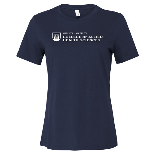  Bella + Canvas Womens Navy Relaxed Cotton T Shirt - College of Allied Health Sciences