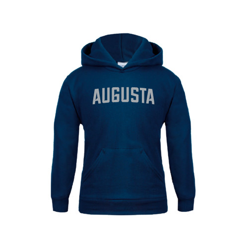  Youth Navy Fleece Hoodie - Augusta