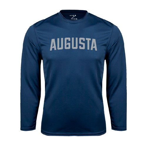  Navy Performance Long Sleeve Shirt - Augusta