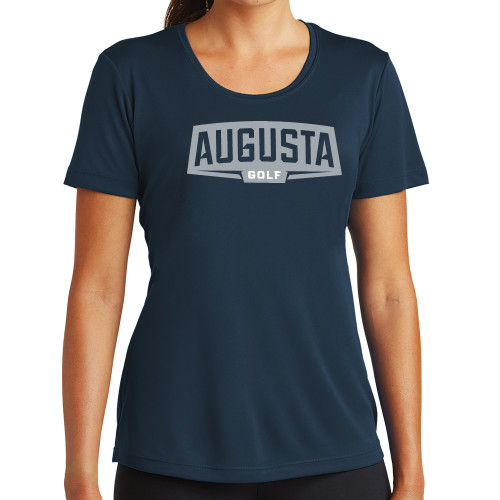  Womens Navy Performance Tee - Golf