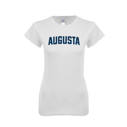  Next Level Womens White Boyfriend Tee - Augusta
