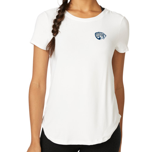  Beyond Yoga Womens Cloud White On The Down Low Short Sleeve Tee  - Jaguar Head
