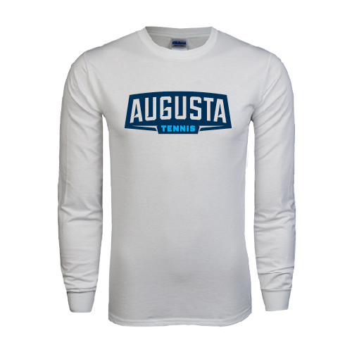  White Long Sleeve T Shirt - Tennis