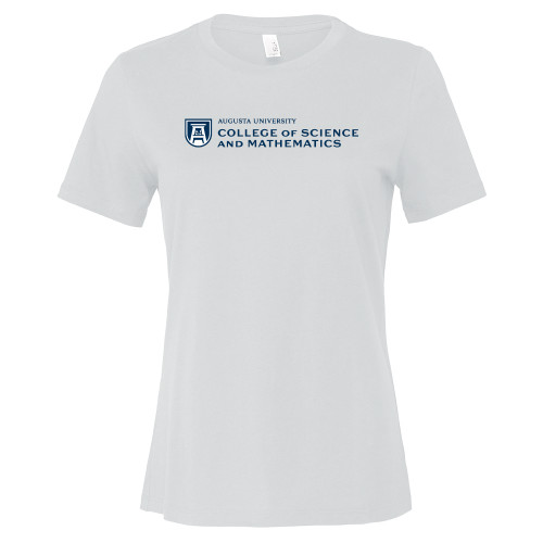  Bella + Canvas Womens White Relaxed Cotton T Shirt - College of Science and Mathematics