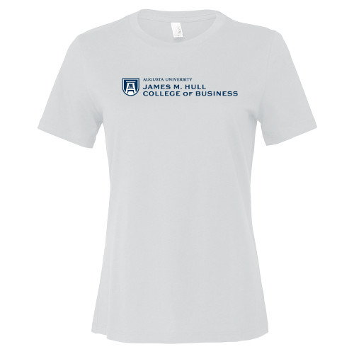  Bella + Canvas Womens White Relaxed Cotton T Shirt - James M Hull College of Business