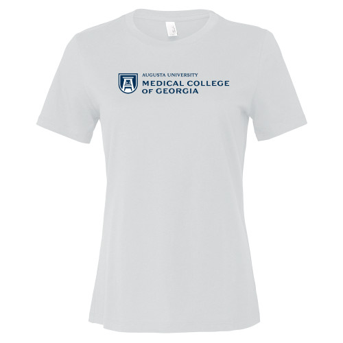  Bella + Canvas Womens White Relaxed Cotton T Shirt - Medical College of Georgia