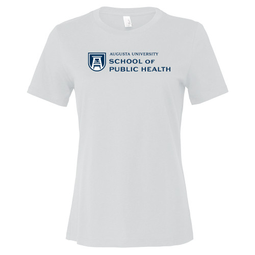  Bella + Canvas Womens White Relaxed Cotton T Shirt - School of Public Health