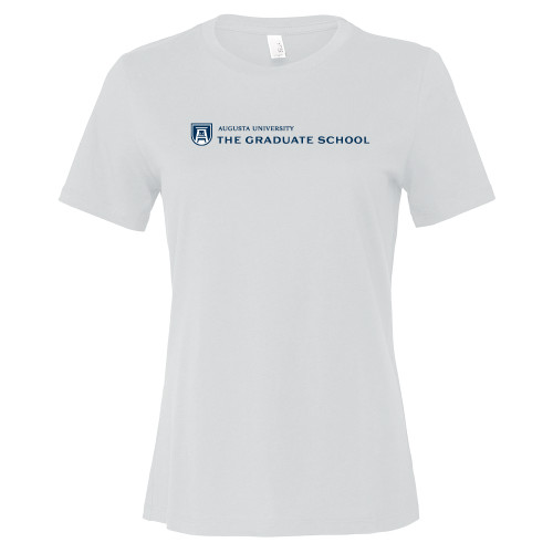  Bella + Canvas Womens White Relaxed Cotton T Shirt - The Graduate School